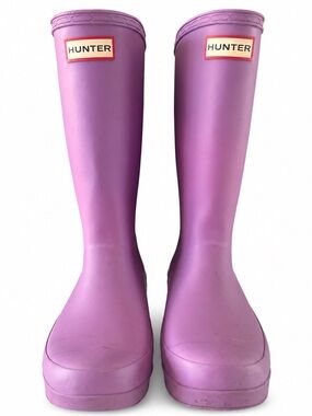 Hunter Women’s Original Tall  Wedge Purple Waterproof Rain Boots size 8